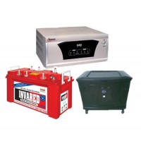 MICROTEK SEBZ 1100VA (12V) + EXIDE INVARED IR100 (100AH) TUBULAR BATTERY + TROLLEY