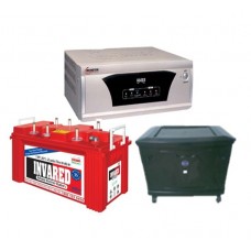 MICROTEK SEBZ 700VA (12V) + EXIDE INVARED IR100 100AH TUBULAR BATTERY + TROLLEY